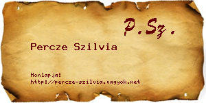 Percze Szilvia névjegykártya