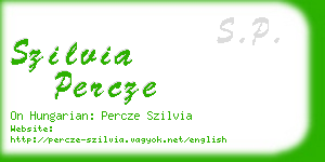 szilvia percze business card